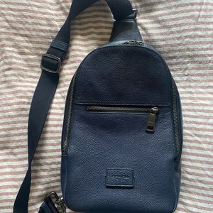 Coach Navy Blue One Shoulder Mini Backpack
